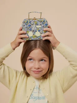 Bonpoint Aimane Valise Bag Blue Flowers |Child Accessories