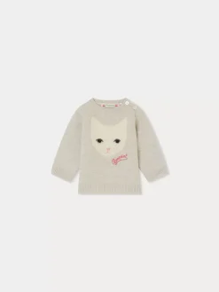 Bonpoint Almire Sweater Heathered Gray |Newborn & Baby Sweaters And Cardigans