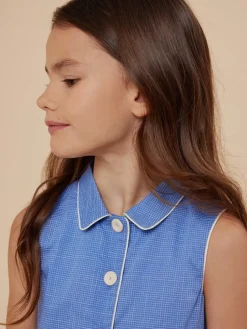 Bonpoint Anne Dress Intense Blue |Child Dresses