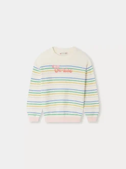Bonpoint Anumati Sweater Multicolored Stripes |Child Cardigans And Sweaters