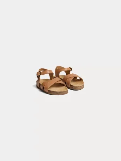 Bonpoint Asterie First Steps Sandals Honey |Newborn & Baby Shoes
