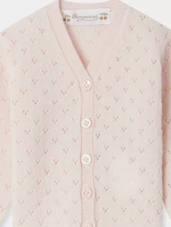 Bonpoint Azia Cardigan Light Pink |Newborn & Baby Sweaters And Cardigans
