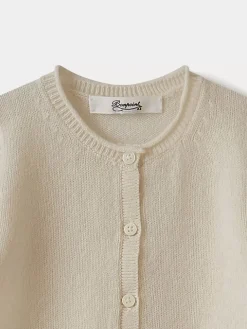 Bonpoint Baby Cashmere Cardigan Milk White |Newborn & Baby Sweaters And Cardigans