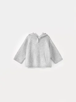 Bonpoint Baby Cashmere Sweater Heathered Gray |Newborn & Baby Sweaters And Cardigans