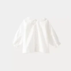 Bonpoint Baby Cotton Voile Blouse Milk White |Newborn & Baby Tops