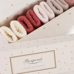 Bonpoint Baby Day-Of-The-Week Cotton Socks Faded Pink |Newborn & Baby Socks And Accessories