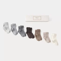 Bonpoint Baby Day-Of-The-Week Cotton Socks Northern Blue |Newborn & Baby Socks And Accessories