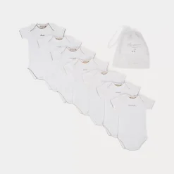 Bonpoint Baby Day-Of-The-Week Onesies White |Newborn & Baby Onesies And Pajamas