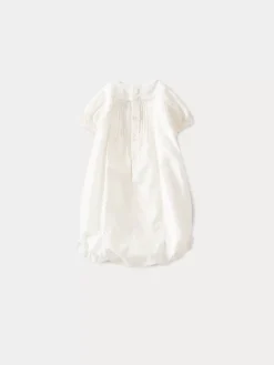 Bonpoint Baby Dobby Voile Romper Milk White |Newborn & Baby Pants, Bloomers, And Rompers