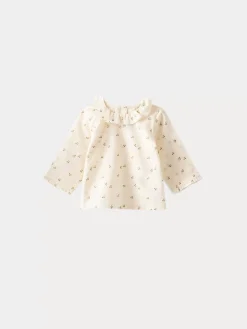 Bonpoint Baby Printed Voile Blouse Gold |Newborn & Baby Tops