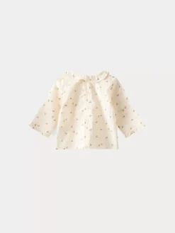 Bonpoint Baby Printed Voile Blouse Gold |Newborn & Baby Tops