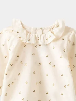 Bonpoint Baby Printed Voile Blouse Gold |Newborn & Baby Tops
