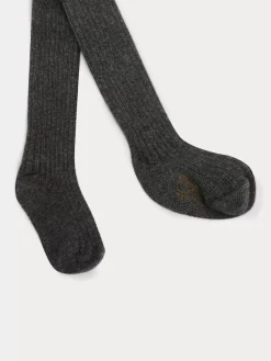 Bonpoint Baby Ribbed Tights Dark Heathered Gray |Newborn & Baby Leggings And Socks