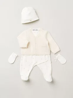 Bonpoint Baby Surplice Pajamas Gold |Newborn & Baby Onesies And Pajamas
