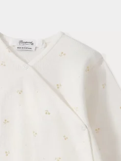 Bonpoint Baby Surplice Pajamas Gold |Newborn & Baby Onesies And Pajamas