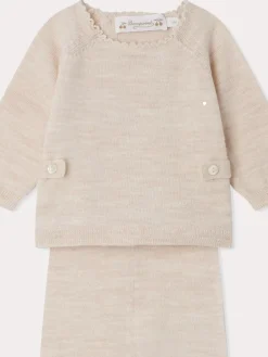 Bonpoint Bamba Outfit Heathered Beige |Newborn & Baby Sets And Jumpsuits