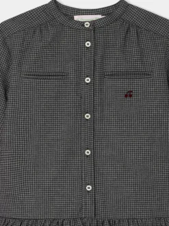 Bonpoint Becky Dress Medium Gray |Child Dresses