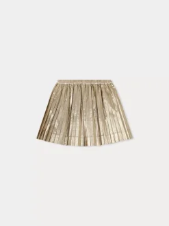 Bonpoint Beryl Pleated Skirt Gold |Child Skirts
