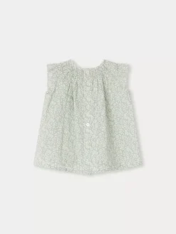 Bonpoint Blouse Narni Vert Intermediaire |Newborn & Baby Tops