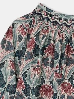 Bonpoint Blouse Smockee Griotte Fleur Figue |Newborn & Baby Tops