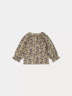 Bonpoint Blouse Smockee Pompon Beige |Newborn & Baby Tops