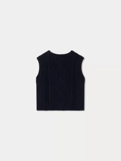 Bonpoint Bobolene Cardigan Navy |Child Cardigans And Sweaters