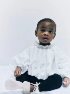 Bonpoint X Khaite Ellie Blouse Milk White |Newborn & Baby Tops