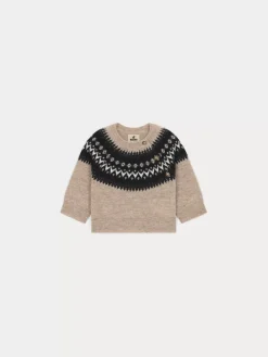 Bonpoint X Khaite Laina Sweater Mottled Beige |Newborn & Baby Sweaters And Cardigans