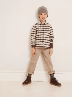 Bonpoint Boy Shirt Ecru |Child Tops