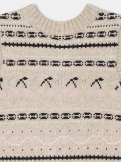 Bonpoint Brianna Sweater Vest Heathered Gray |Child Cardigans And Sweaters