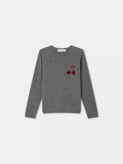Bonpoint Brunelle Sweater Dark Heathered Gray |Child Cardigans And Sweaters
