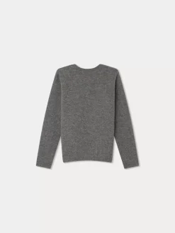 Bonpoint Brunelle Sweater Dark Heathered Gray |Child Cardigans And Sweaters