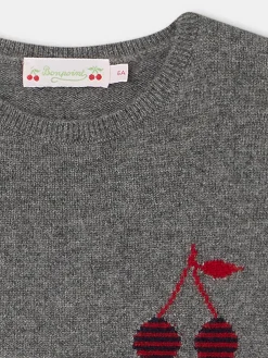 Bonpoint Brunelle Sweater Dark Heathered Gray |Child Cardigans And Sweaters