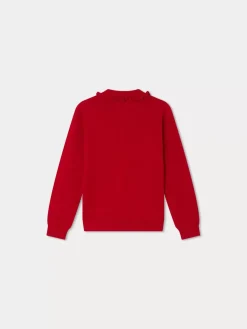 Bonpoint Brynja Sweater Poppy Red |Child Cardigans And Sweaters