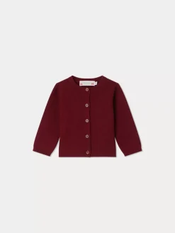 Bonpoint Cardigan Carina Bordeaux |Newborn & Baby Sweaters And Cardigans