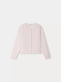 Bonpoint Cardigan Fabara Rose Petale |Child Cardigans And Sweaters