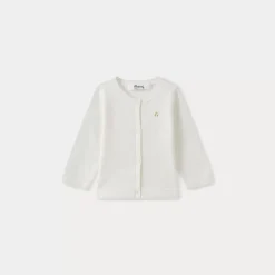 Bonpoint Cardigan Milk White |Newborn & Baby Sweaters And Cardigans