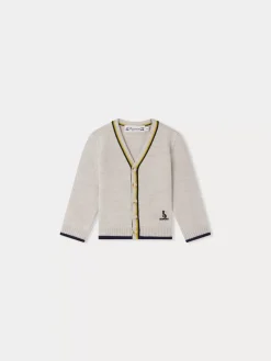 Bonpoint Cardigan Teotim Gris Chine Clair |Newborn & Baby Sweaters And Cardigans