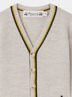 Bonpoint Cardigan Teotim Gris Chine Clair |Newborn & Baby Sweaters And Cardigans