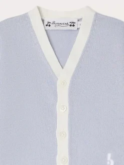 Bonpoint Cardigan Teotim Rayures Ciel |Newborn & Baby Sweaters And Cardigans