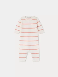 Bonpoint Carl Romper Pink Stripes |Newborn & Baby Sets And Jumpsuits