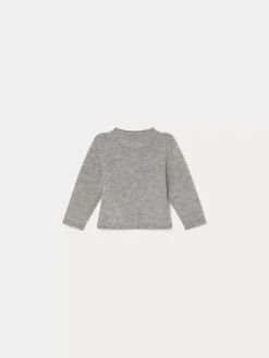 Bonpoint Cashmere Cardigan For Baby Heathered Gray |Newborn & Baby Sweaters And Cardigans