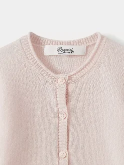 Bonpoint Cashmere Cardigan For Baby Pale Pink |Newborn & Baby Sweaters And Cardigans