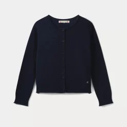 Bonpoint Cashmere Cardigan Navy Blue |Child Cardigans And Sweaters