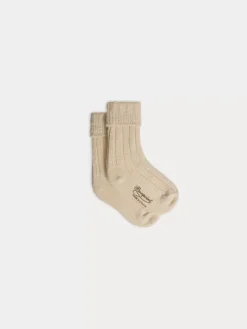 Bonpoint Chaussettes Bethine Naturel |Newborn & Baby Leggings, Socks, And Tights