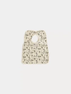 Bonpoint Clip Bib Ecru Flowers |Newborn & Baby Childcare