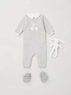 Bonpoint Combinaison Tilouana Gris Chine Clair |Newborn & Baby Sets And Jumpsuits