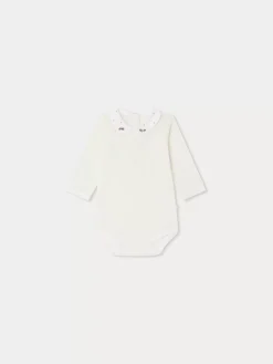 Bonpoint Cygne Bodysuit Red |Newborn & Baby Onesies And Pajamas