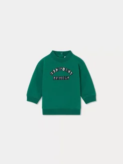 Bonpoint Dady Sweatshirt Green |Newborn & Baby Sweaters And Cardigans