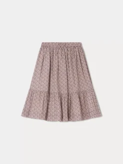 Bonpoint Daisy Skirt Taupe Flowers |Child Skirts